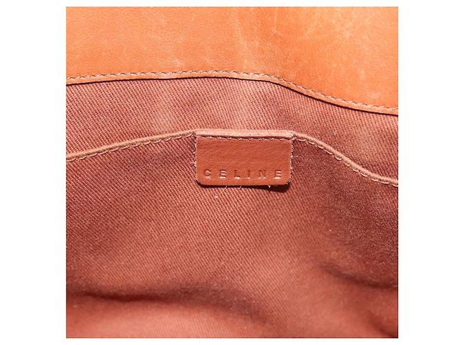 Céline Borsa a mano CELINE Boogie Bag in pelle marrone argento Auth 200991A - vista 17