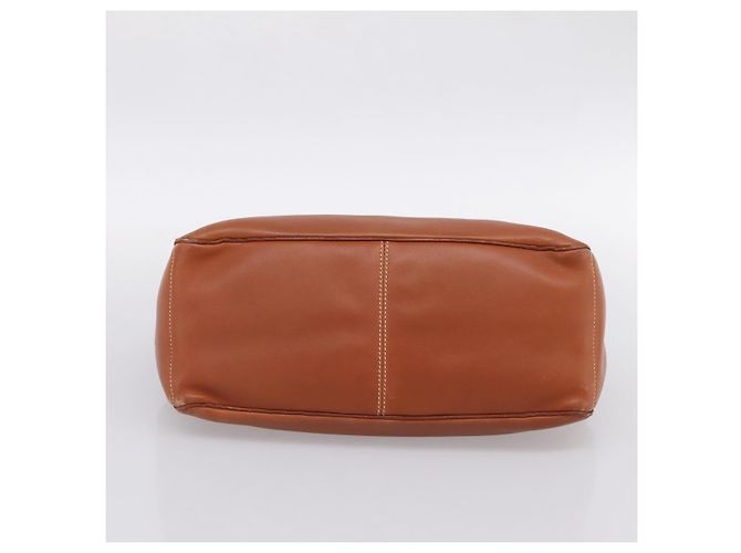 Céline Borsa a mano CELINE Boogie Bag in pelle marrone argento Auth 200991A - vista 5