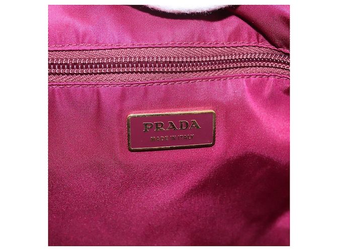 Borsa Tote PRADA Nylon Viola Tono Oro Auth 202217A Porpora - vista 10