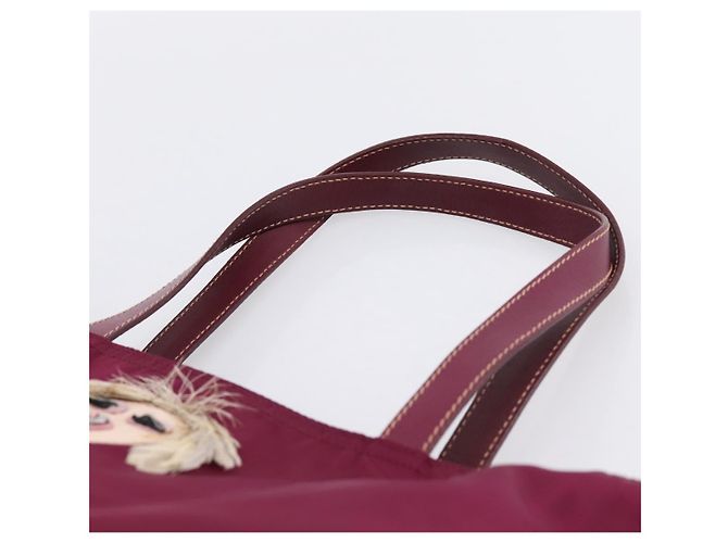 Borsa Tote PRADA Nylon Viola Tono Oro Auth 202217A Porpora - vista 8