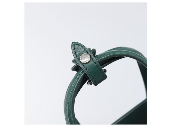Borsa a mano BURBERRY in pelle 2way Verde Argento Auth BA15318A - vista 9