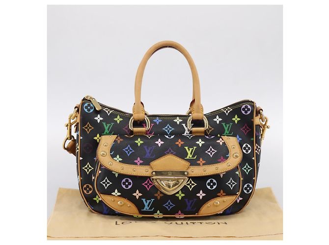 LOUIS VUITTON Monogram Multicolor Rita Tote Bag Black M40126 LV Auth 199920V Schwarz - Ansicht 12