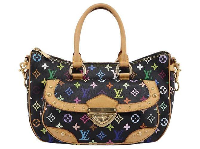 LOUIS VUITTON Monogram Multicolor Rita Tote Bag Black M40126 LV Auth 199920V Schwarz - Ansicht 13