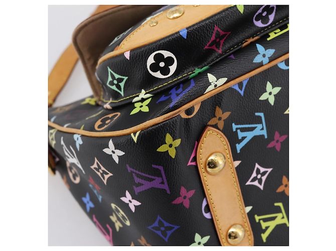 LOUIS VUITTON Monogram Multicolor Rita Tote Bag Black M40126 LV Auth 199920V Schwarz - Ansicht 16