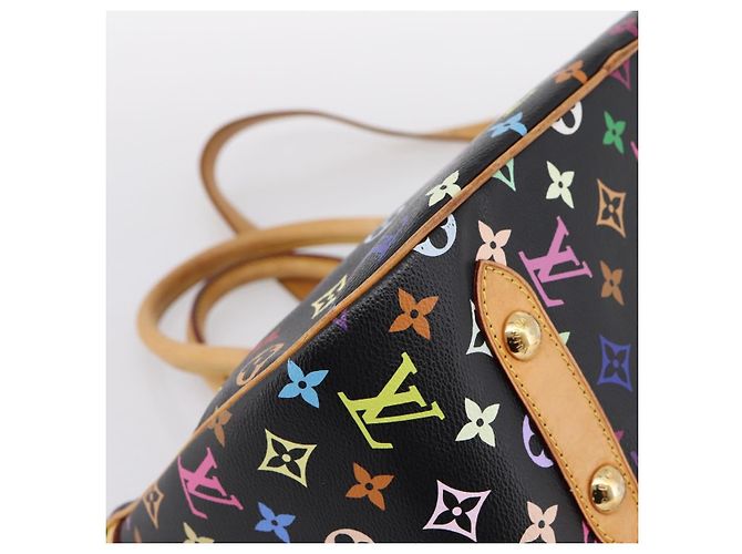 LOUIS VUITTON Monogram Multicolor Rita Tote Bag Black M40126 LV Auth 199920V Schwarz - Ansicht 18