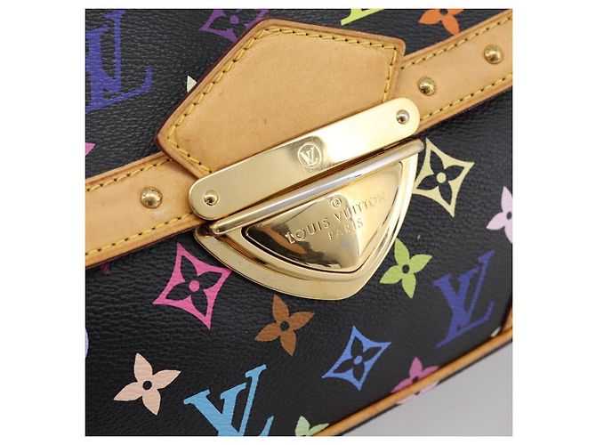 LOUIS VUITTON Monogram Multicolor Rita Tote Bag Black M40126 LV Auth 199920V Schwarz - Ansicht 19
