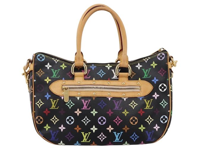 LOUIS VUITTON Monogram Multicolor Rita Tote Bag Black M40126 LV Auth 199920V Schwarz - Ansicht 2