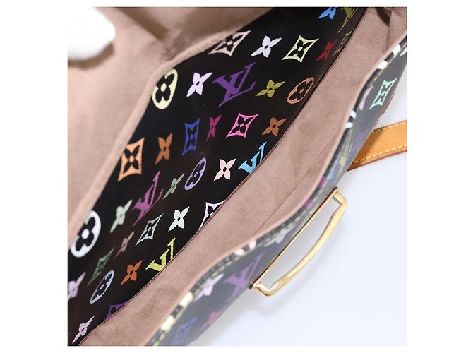 LOUIS VUITTON Monogram Multicolor Rita Tote Bag Black M40126 LV Auth 199920V Schwarz - Ansicht 25