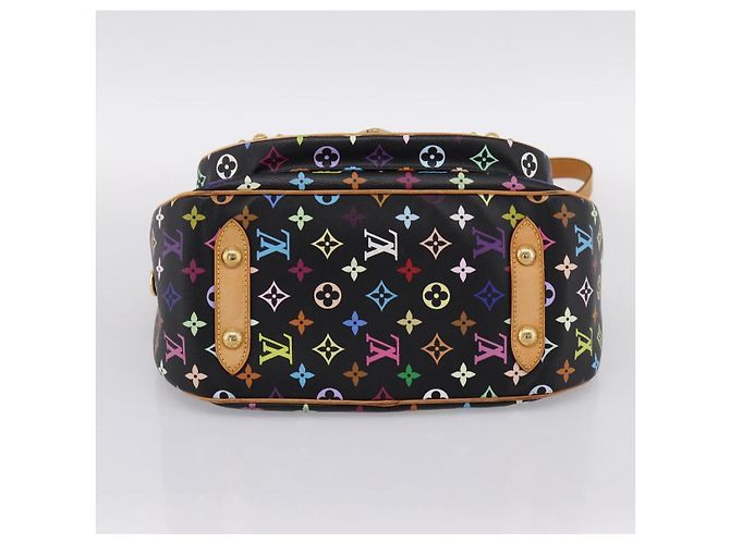 LOUIS VUITTON Monogram Multicolor Rita Tote Bag Black M40126 LV Auth 199920V Schwarz - Ansicht 5