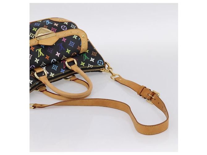 LOUIS VUITTON Monogram Multicolor Rita Tote Bag Black M40126 LV Auth 199920V Schwarz - Ansicht 8
