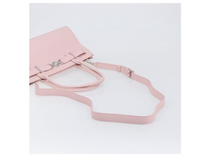 Borsa a mano VERSACE in pelle 2way Rosa Argento Auth BA15378V - vista 10