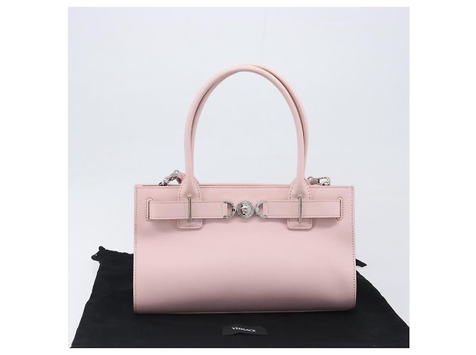 Borsa a mano VERSACE in pelle 2way Rosa Argento Auth BA15378V - vista 12