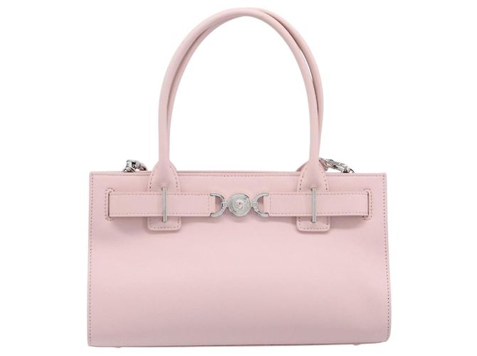 Borsa a mano VERSACE in pelle 2way Rosa Argento Auth BA15378V - vista 13