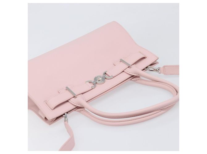 Borsa a mano VERSACE in pelle 2way Rosa Argento Auth BA15378V - vista 7