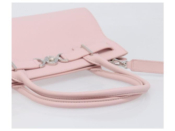 Borsa a mano VERSACE in pelle 2way Rosa Argento Auth BA15378V - vista 8