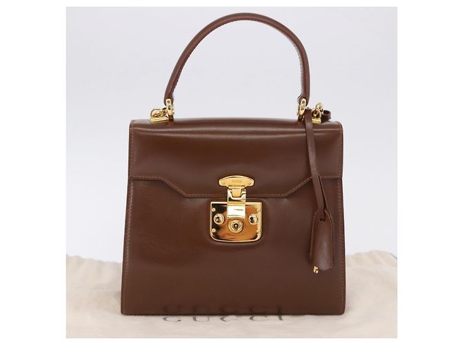 Borsa a mano GUCCI in pelle 2way Marrone Oro 000 2110 Auth 197847V D'oro - vista 12