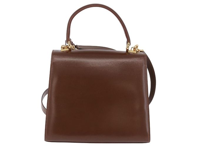 Borsa a mano GUCCI in pelle 2way Marrone Oro 000 2110 Auth 197847V D'oro - vista 2