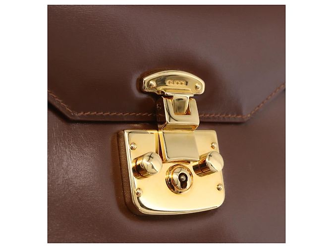 Borsa a mano GUCCI in pelle 2way Marrone Oro 000 2110 Auth 197847V D'oro - vista 20