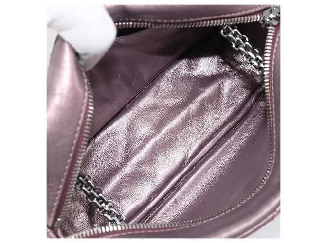 CHANEL 2.55 Matelasse Schultertasche aus rosa Leder mit Kette und silbernem CC Auth yk20882V Pink - Ansicht 11