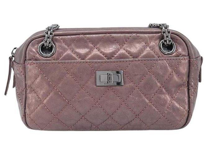 CHANEL 2.55 Matelasse Schultertasche aus rosa Leder mit Kette und silbernem CC Auth yk20882V Pink - Ansicht 13