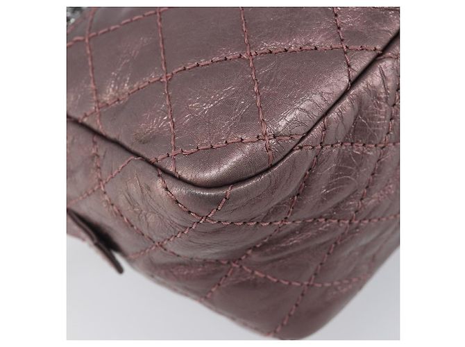 CHANEL 2.55 Matelasse Schultertasche aus rosa Leder mit Kette und silbernem CC Auth yk20882V Pink - Ansicht 14