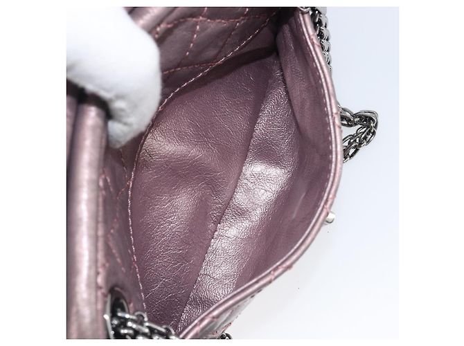 CHANEL 2.55 Matelasse Schultertasche aus rosa Leder mit Kette und silbernem CC Auth yk20882V Pink - Ansicht 22