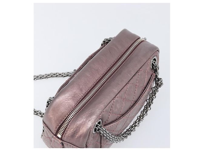 CHANEL 2.55 Matelasse Schultertasche aus rosa Leder mit Kette und silbernem CC Auth yk20882V Pink - Ansicht 6