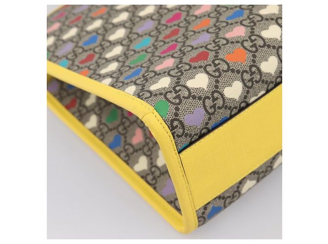 Borsa per bambini GUCCI GG Supreme PVC Beige 605614 Auth 201926V - vista 16