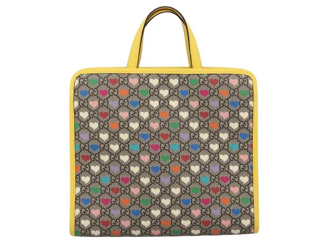 Borsa per bambini GUCCI GG Supreme PVC Beige 605614 Auth 201926V - vista 2