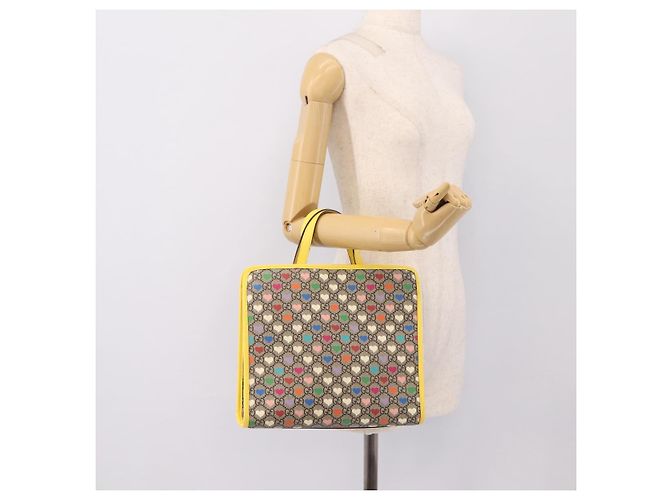 Borsa per bambini GUCCI GG Supreme PVC Beige 605614 Auth 201926V - vista 21