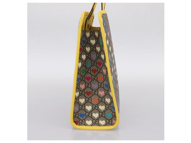 Borsa per bambini GUCCI GG Supreme PVC Beige 605614 Auth 201926V - vista 4