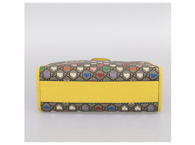 Borsa per bambini GUCCI GG Supreme PVC Beige 605614 Auth 201926V - vista 5