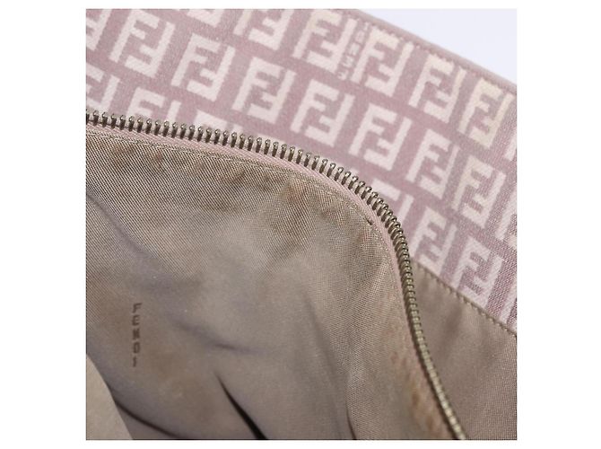 FENDI Zucchino Canvas Tote Bag Beige Gold Auth ka5989A Golden - Ansicht 11