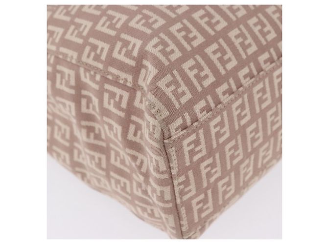 FENDI Zucchino Canvas Tote Bag Beige Gold Auth ka5989A Golden - Ansicht 14