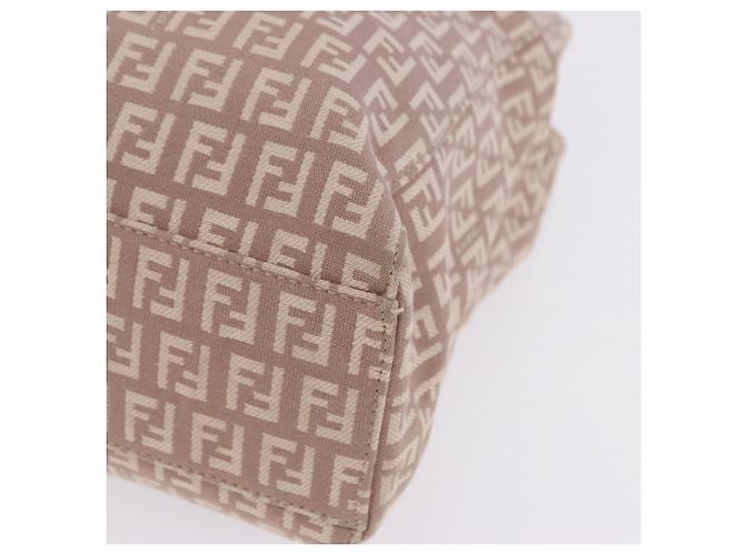 FENDI Zucchino Canvas Tote Bag Beige Gold Auth ka5989A Golden - Ansicht 15