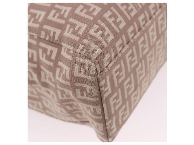 FENDI Zucchino Canvas Tote Bag Beige Gold Auth ka5989A Golden - Ansicht 16