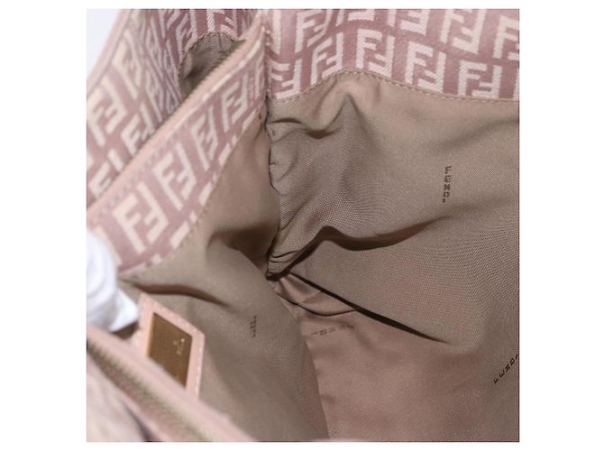FENDI Zucchino Canvas Tote Bag Beige Gold Auth ka5989A Golden - Ansicht 20