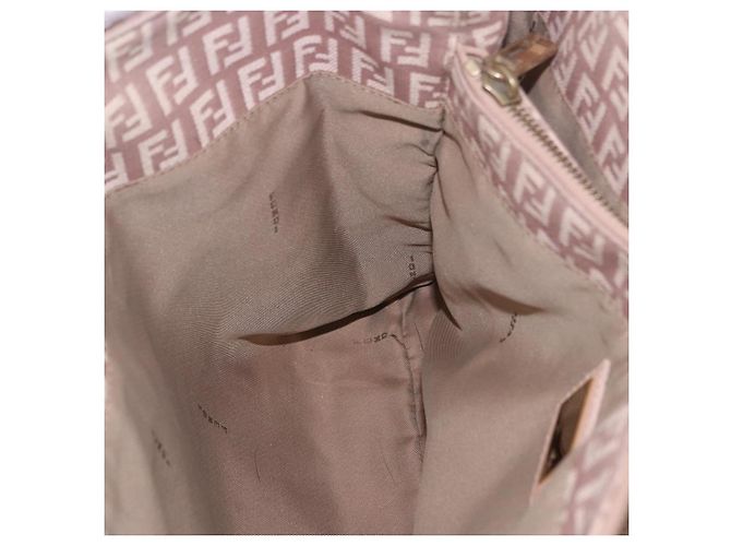 FENDI Zucchino Canvas Tote Bag Beige Gold Auth ka5989A Golden - Ansicht 21