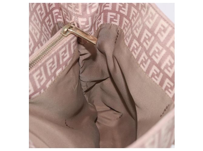 FENDI Zucchino Canvas Tote Bag Beige Gold Auth ka5989A Golden - Ansicht 23