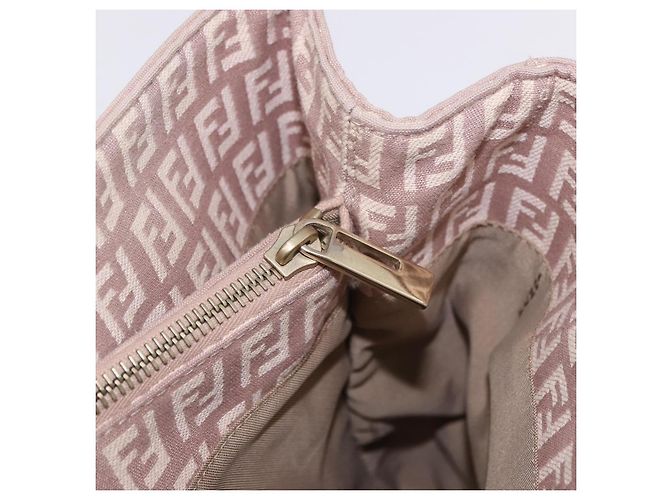 FENDI Zucchino Canvas Tote Bag Beige Gold Auth ka5989A Golden - Ansicht 25