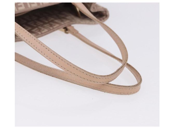 FENDI Zucchino Canvas Tote Bag Beige Gold Auth ka5989A Golden - Ansicht 7
