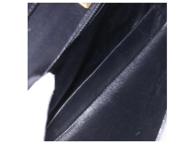 BALLY Schultertasche aus Leder Schwarz Goldfarben Auth 202267A - Ansicht 11
