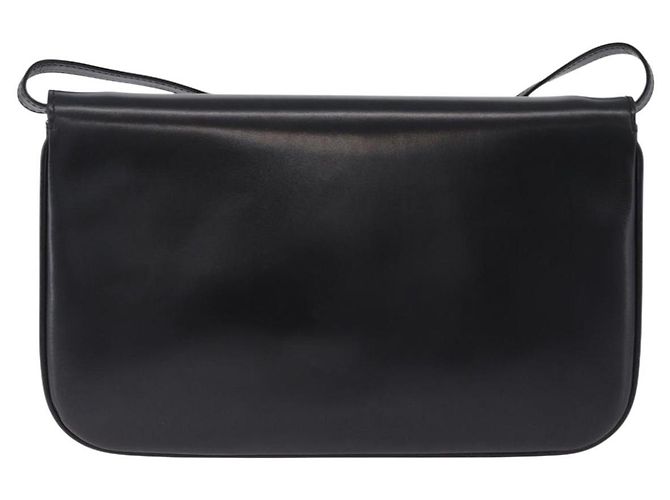 BALLY Schultertasche aus Leder Schwarz Goldfarben Auth 202267A - Ansicht 2