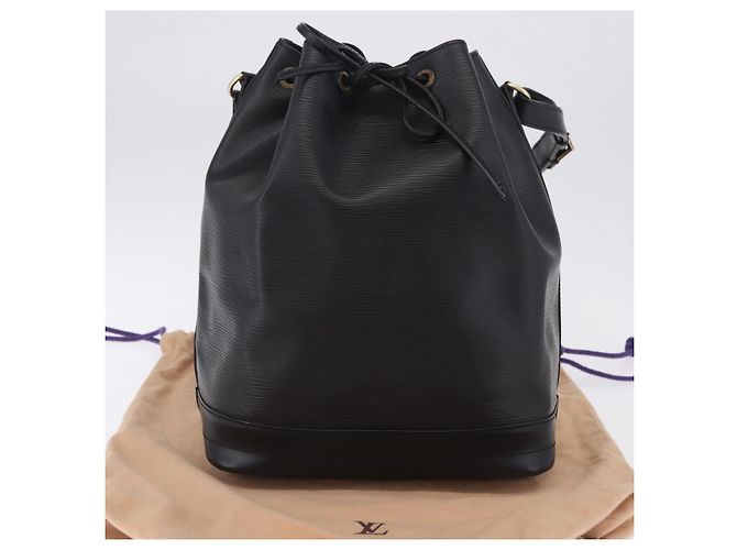 Borsa a tracolla LOUIS VUITTON Epi Petit Noe Nera M44102 LV Auth 200543V Nero - vista 12