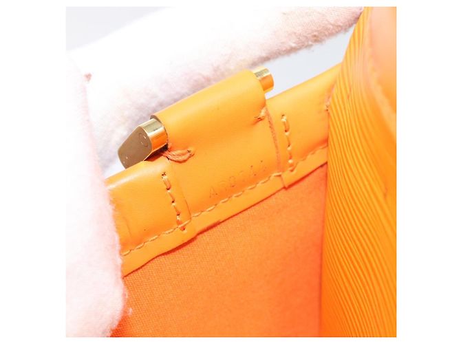Borsa LOUIS VUITTON Epi Danura PM 2way Orange Mandarin M5891H LV Auth 199900A Arancione Grigio - vista 12