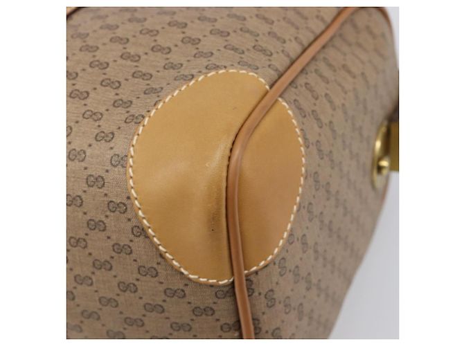 Borsa Boston GUCCI Micro GG Supreme PVC Beige Oro 58 012 468 40 Auth 197681A D'oro - vista 16
