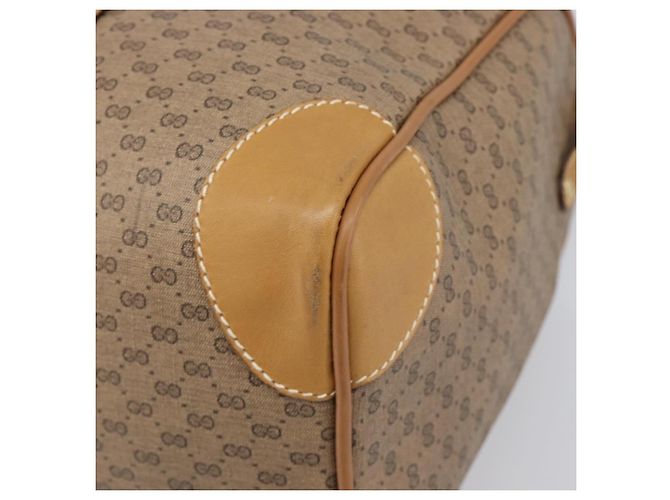 Borsa Boston GUCCI Micro GG Supreme PVC Beige Oro 58 012 468 40 Auth 197681A D'oro - vista 9