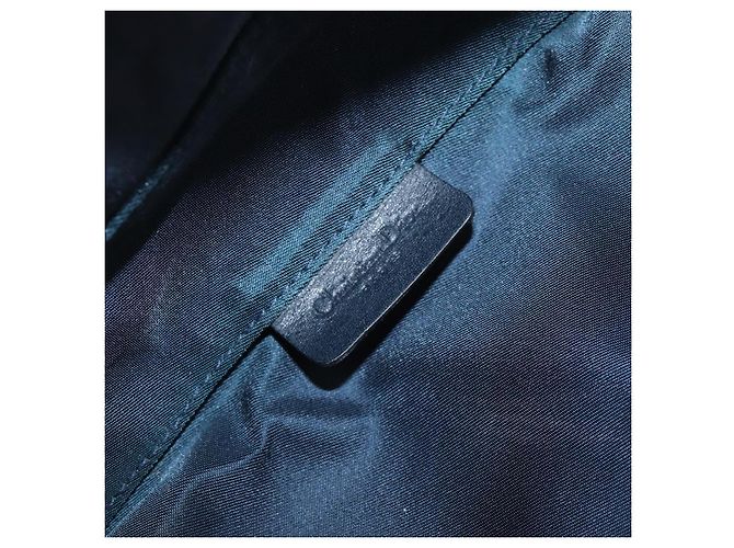 Pouch Saddle Christian Dior Trotter Canvas Navy Gold Auth 199475 D'oro Blu navy - vista 16