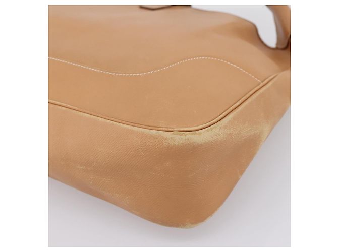 Hermès Borsa a tracolla HERMES Trim 38 in pelle Beige Gold Auth 199943A D'oro - vista 12