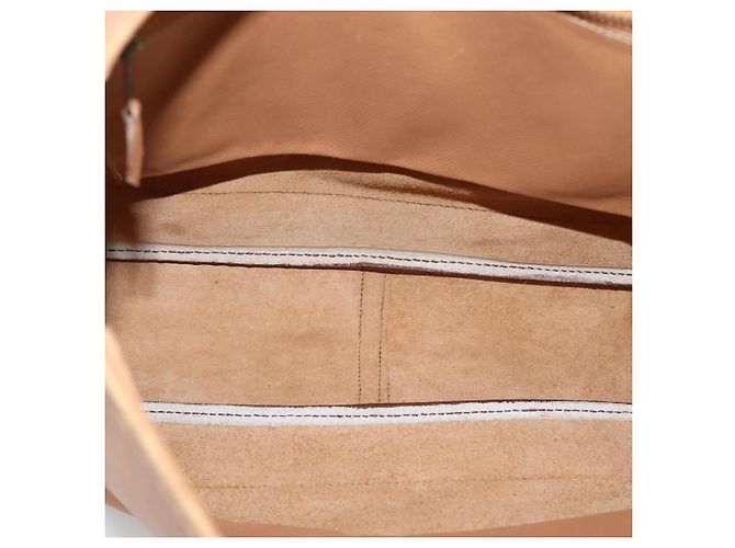 Hermès Borsa a tracolla HERMES Trim 38 in pelle Beige Gold Auth 199943A D'oro - vista 14